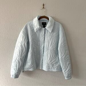 Urban Outfitters Blue Quilted Jacket Sasha Bomber NWT Size Small